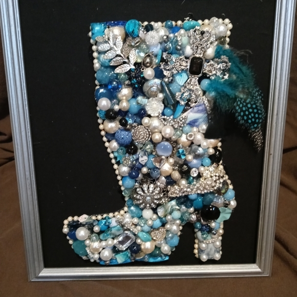 Ladies Harley Boot Framed Art - Picture 2 of 4